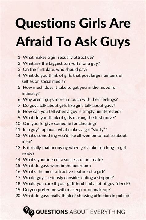 questions to ask guys about girls|100 Good Questions To Ask A Guy That Will Bring。